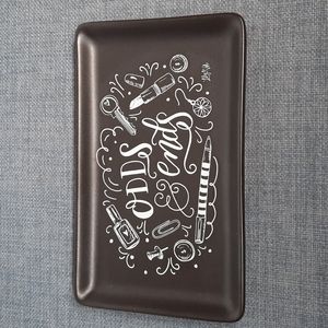 Ceramic Trinket Tray Dresser Jewelry  Organizer Odds And Ends Keys Buttons